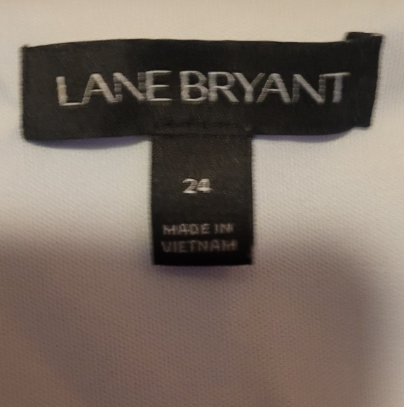 Lane Bryant Asymmetrical Tiered Blue and White Lined Maxi Sundress Size 24 pt 26 - Picture 2 of 5